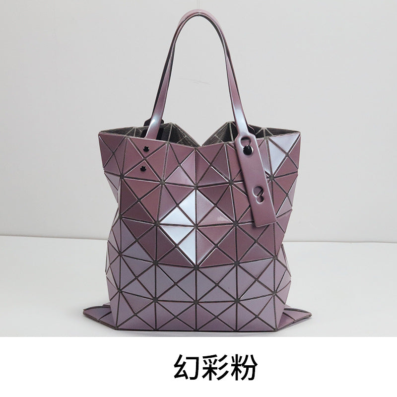 Wholesale diamond pattern tote bag large capacity commuter shoulder bag